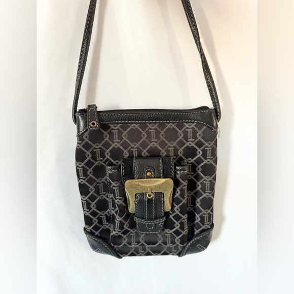 Tignanello EUC small leather & canvas crossbody - Picture 2 of 5